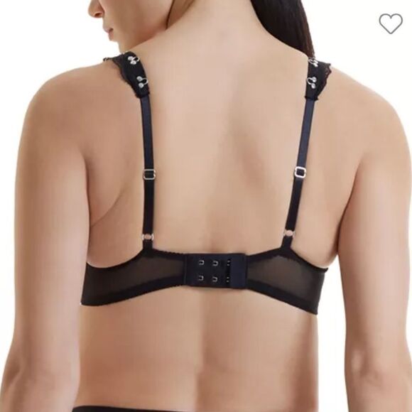 Hanky Panky x Prabal Gurung Hook & Eye Underwire Balconette‎ Bra Black 36C Nwt - Picture 3 of 8